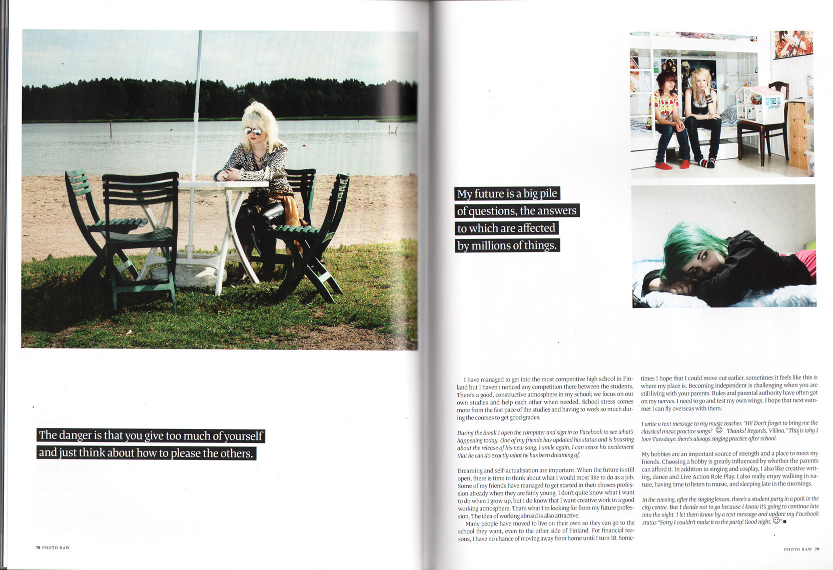 Aki-Pekka Sinikoski: Finnish Teens. Cover story in Photo RAW magazine. 